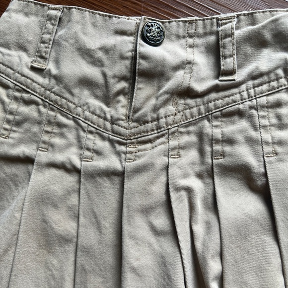 Ralph Lauren Toddler Girl Skirt Size 2T Khaki Pleated Mini Skirt 100% Cotton - Picture 3 of 6